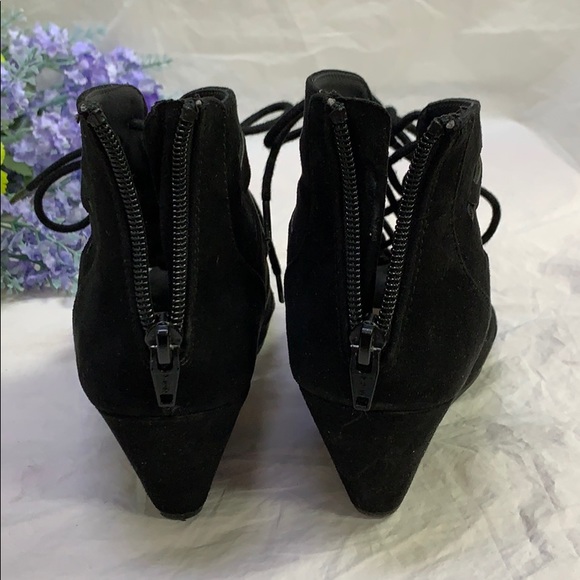 Material Girl Black Caged Wedges - Picture 5 of 7